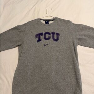 Nike Gray TCU Crewneck Sweater